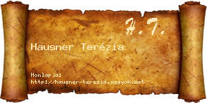 Hausner Terézia névjegykártya
